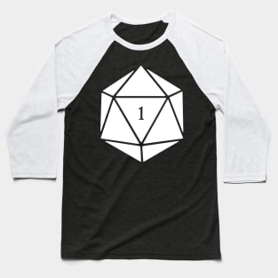 Funny D20 Roleplaying Game Dice Baseball T-Shirt